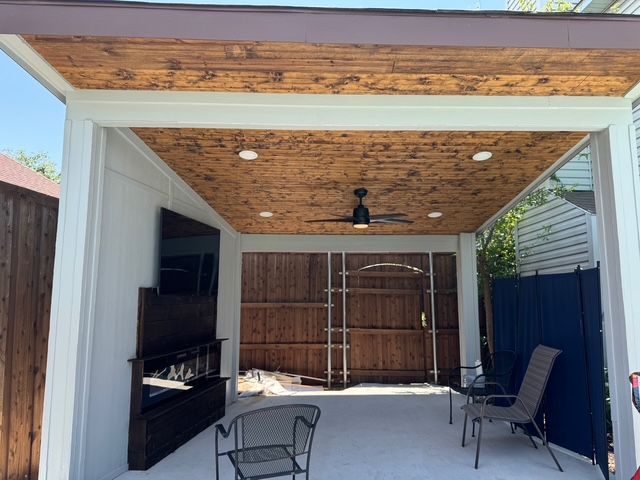 Custom patio cover project by Dynamo Home Improvements