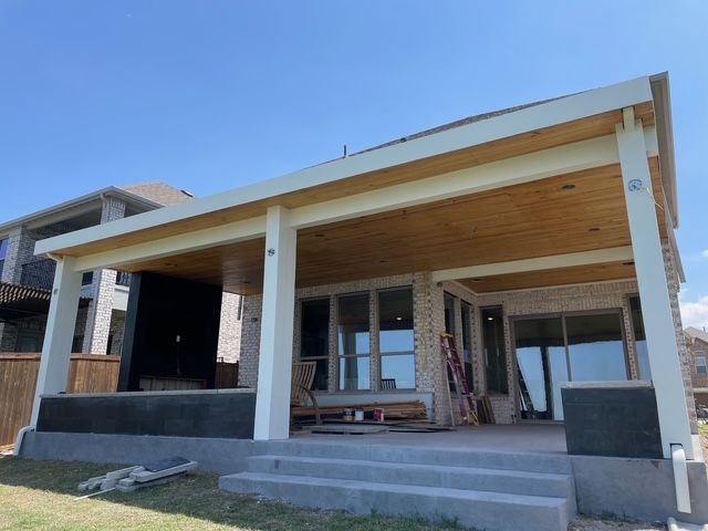 Custom patio cover project by Dynamo Home Improvements