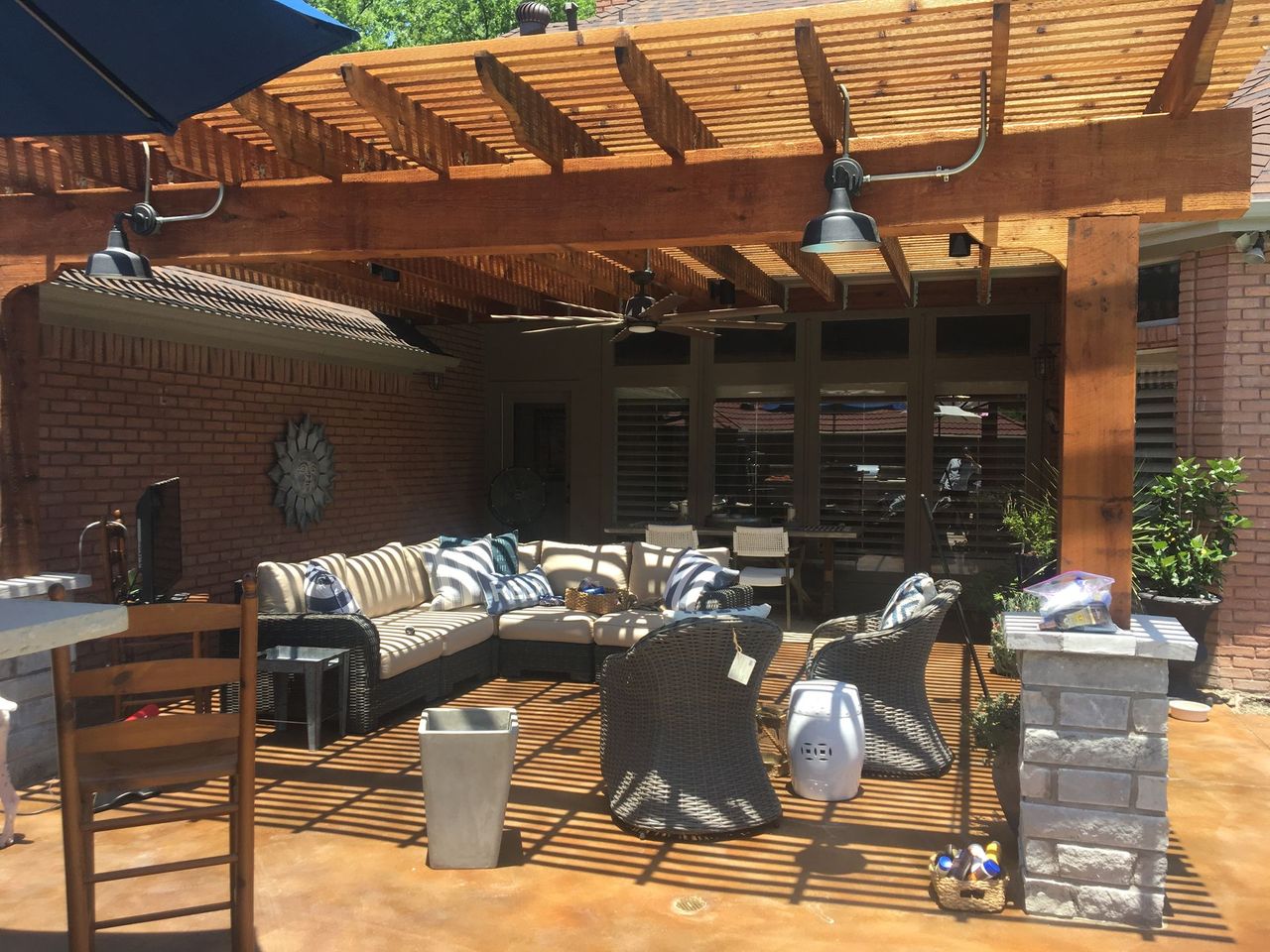 Custom carport with a vehicle parked underneath in the Dallas area