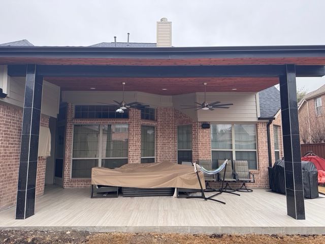 Custom patio cover project by Dynamo Home Improvements