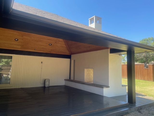 Custom patio cover project by Dynamo Home Improvements