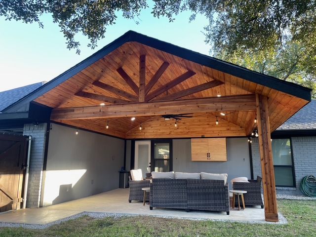 Custom patio cover project by Dynamo Home Improvements