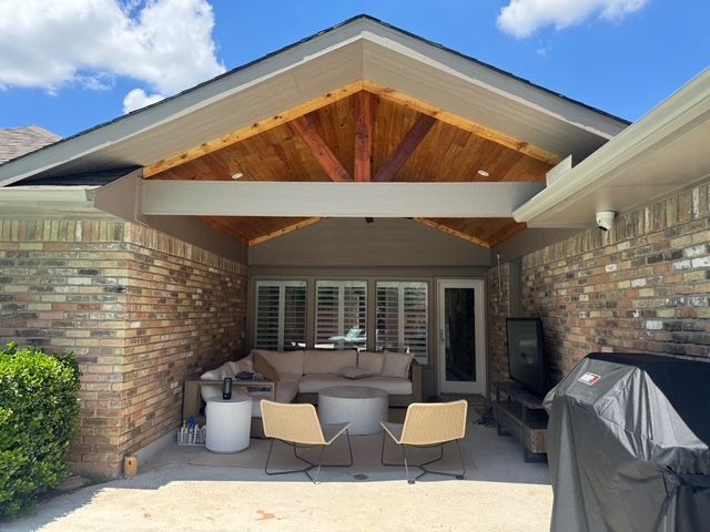 Custom patio cover project by Dynamo Home Improvements
