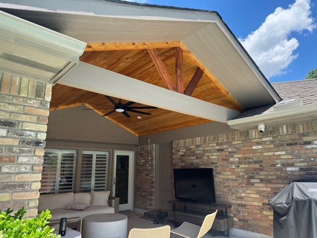 Custom patio cover project by Dynamo Home Improvements