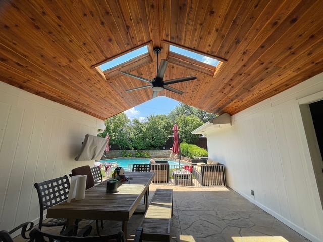 Custom patio cover project by Dynamo Home Improvements