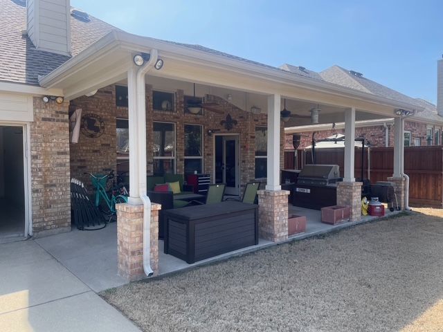 Custom patio cover project by Dynamo Home Improvements