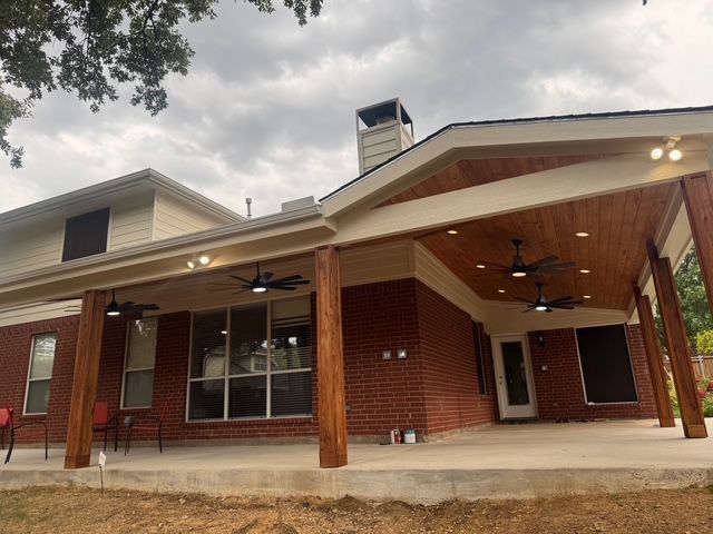 Custom patio cover project by Dynamo Home Improvements