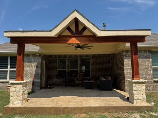 Custom patio cover project by Dynamo Home Improvements