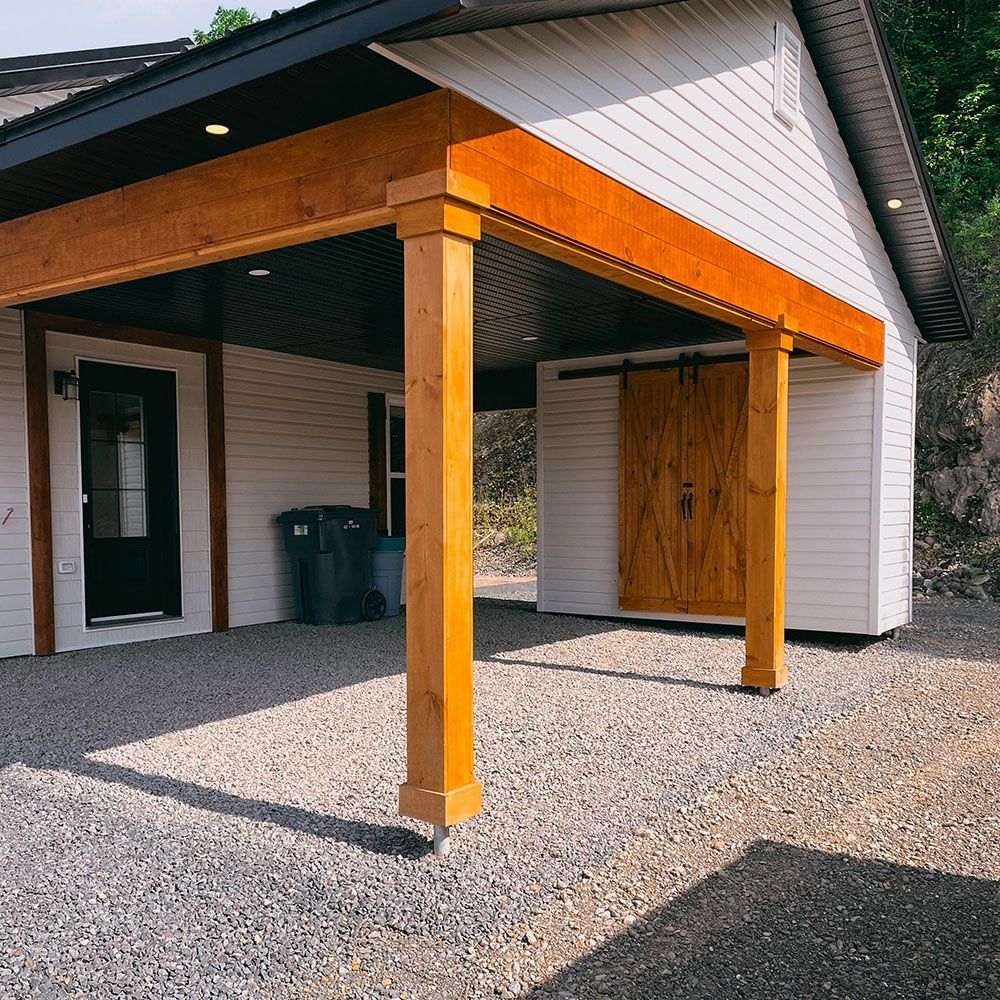 Custom carport providing covered parking